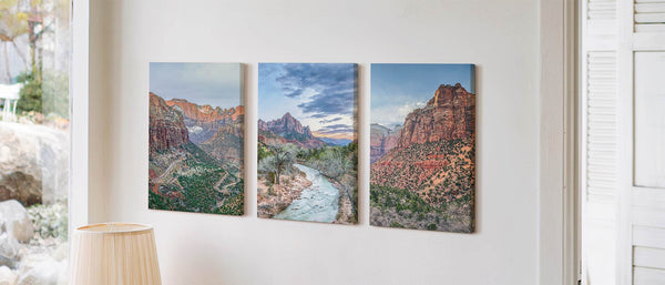 Curated collection of big canvas prints featuring serene landscapes and bold compositions for large wall spaces