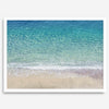 This fine art aerial beach print showcases the mesmerizing colors of the ocean in vivid detail. From the deep blue depths to the vibrant greenish turquoise blue, transitioning to the golden sandy beach and the crashing white surf.
