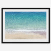 This fine art aerial beach print showcases the mesmerizing colors of the ocean in vivid detail. From the deep blue depths to the vibrant greenish turquoise blue, transitioning to the golden sandy beach and the crashing white surf.