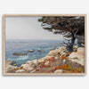 This stunning piece of art captures the beauty and drama of California's rugged coastline. This large framed or unframed ocean wall art showcases a large coastal tree overlooking the ocean near Monterey on Route 1.