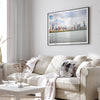 A fine art print of the Chicago skyline with Lake Michigan in the forefront. Perfect for home or office decor.