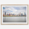 A fine art print of the Chicago skyline with Lake Michigan in the forefront. Perfect for home or office decor.