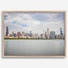 A fine art print of the Chicago skyline with Lake Michigan in the forefront. Perfect for home or office decor.