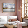 A fine art print of the Chicago skyline with Lake Michigan in the forefront. Perfect for home or office decor.