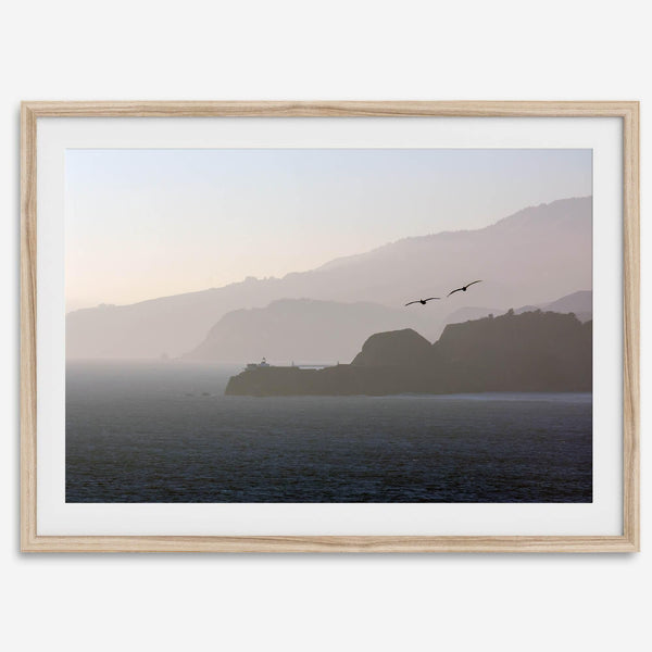 Scenic Coastal Ocean Print - California Seascape Photo Print, Framed West Coast Wall Art for Home or Office Decor