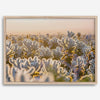 Sunset Cholla Cactus Garden fine art print from Joshua Tree National Park, featuring glowing cacti in golden light.