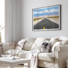 This stunning piece of desert wall art will take your breath away. This beautifully framed picture of a Death Valley National Park road leading towards the snow-covered mountains at the end of the desert will impress when hung on your walls.