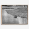 Capture the spirit of Rocky Mountain National Park with this black and white fine art Moose photo print. A majestic Moose stands drinking from the valley river. A timeless nature wall art that transports you to the calming beauty of Colorado.