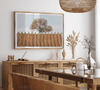 Fine art photo of a lone tree and vineyard rows in Napa Valley, California – titled Wine Country.
