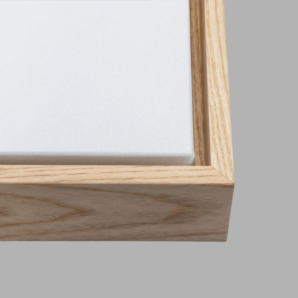 Vivid Arizona desert canvas print featuring flowering cactus and tall saguaros