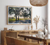 Step into California Wine Country with our fine art print of a winding road through the vineyards of the Russian River in Sonoma Valley. The rays of the setting sun are visible behind the trees, spreading warmth across THE vineyards.