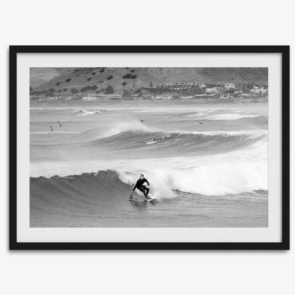 California Surfers Fine Art Print - Coastal Black and White Surfing Wall Art, Framed or Unframed Surf Photography Poster for Home Decor