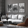 Chicago Black and White Wall Art Set of 3 Prints - Oversized 3 Piece Architecture Wall Art, Extra Large Framed Chicago Fine Art Photography