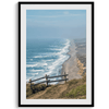 A fine art print of 10-mile beach in Point Reyes, California. In this beach wall art, you can see the long beach stretches as far as the eyes can see and the waves crashing against the beach.