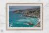 Big Sur Beach Fine Art Print - California Ocean Landscape Photography Blue Wall Art, Framed Large Beach Poster for Office or Home Decor