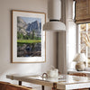 A stunning fine art print of Yosemite Falls with a reflection from Cook Meadows in Yosemite National Park.