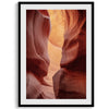 This Arizona desert wall art showcases the texture, light, and colors of the famous Antelope Canyon.