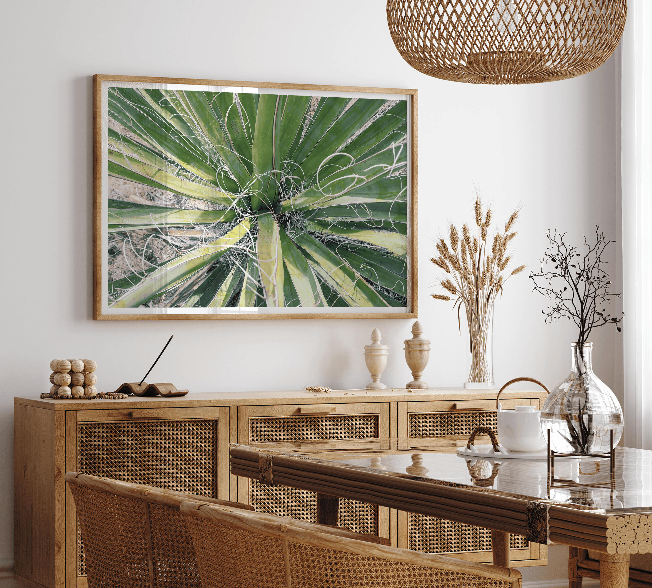 A fine art modern abstract minimalist green cactus photography print from Joshua Tree National Park. Add color to your space with this green nature wall art.