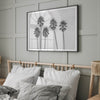 Black and White Palm Tree Fine Art Print - Minimalist Palm Trees Wall Art, Los Angeles Landscape Photography Art Print, Coastal Home Decor