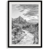 Zion wall art set featuring black and white photography of Zion National Park’s cliffs and Virgin River