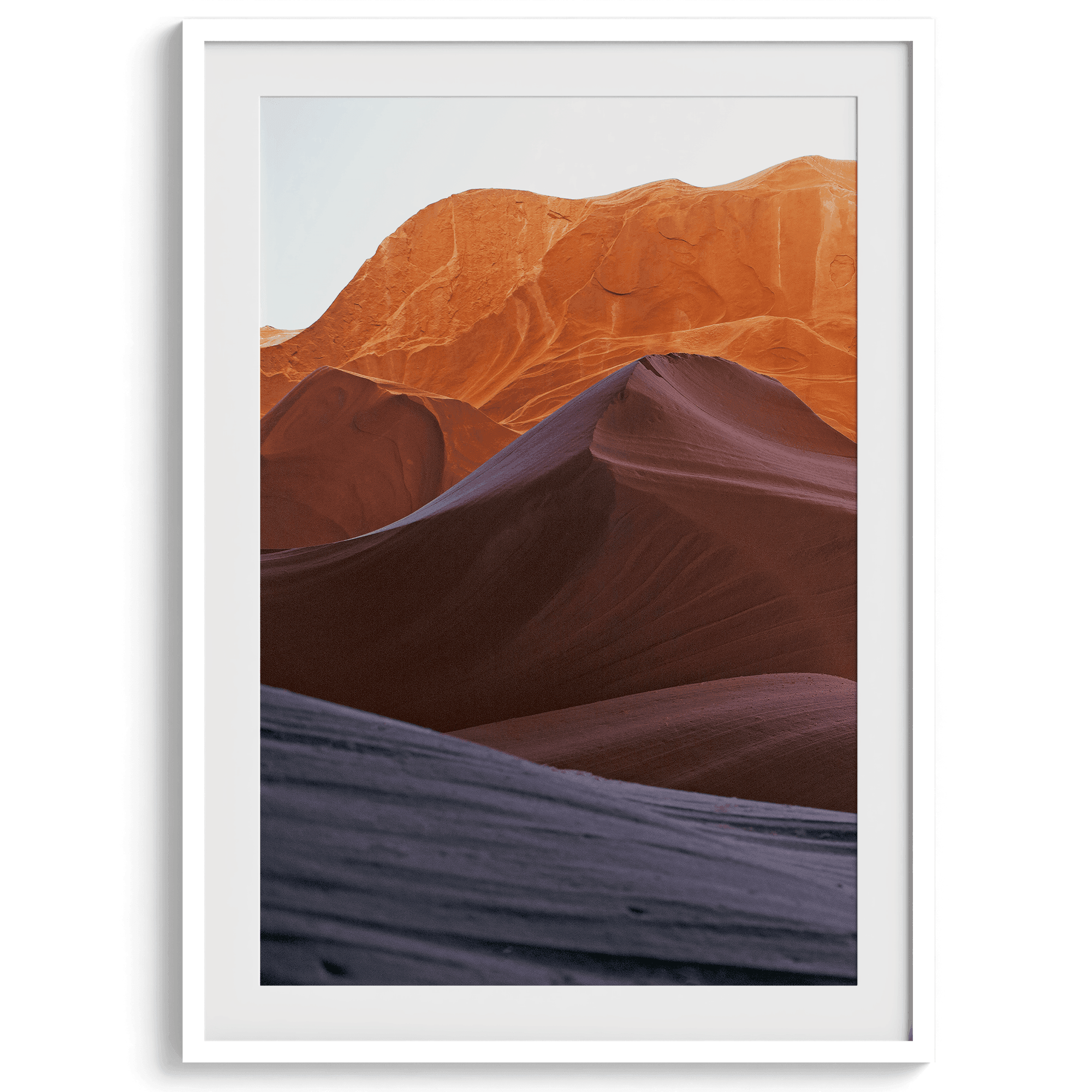 Bring the colors and textures of the Arizona desert and Antelope Canyon into your home with this unique abstract fine art desert photography print.