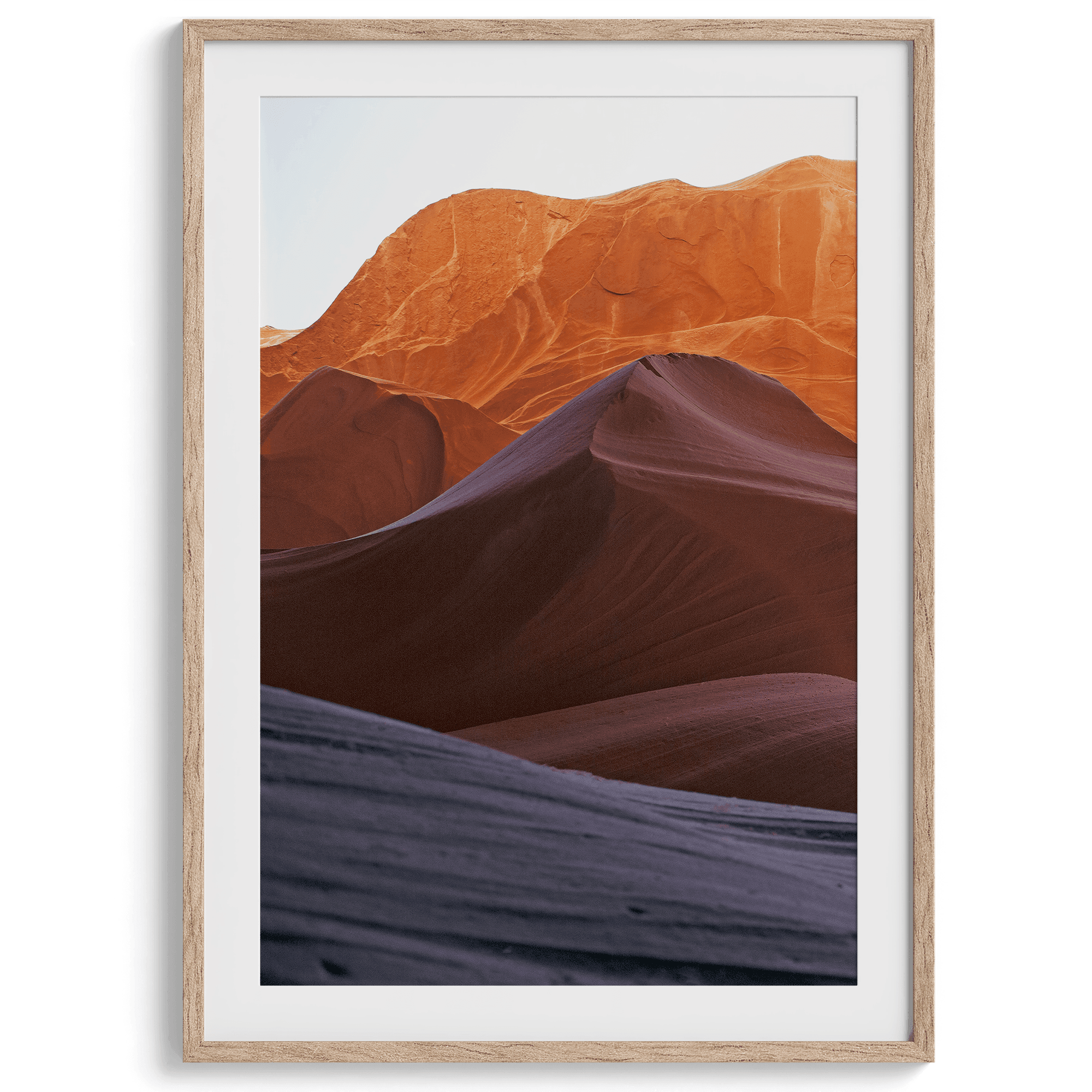 Bring the colors and textures of the Arizona desert and Antelope Canyon into your home with this unique abstract fine art desert photography print.