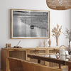 Capture the spirit of Rocky Mountain National Park with this black and white fine art Moose photo print. A majestic Moose stands drinking from the valley river. A timeless nature wall art that transports you to the calming beauty of Colorado.