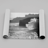 Black and White Ocean Fine Art Photography Print - California Santa Cruz Beach Wall Art Framed or Unframed Poster for Home Decor