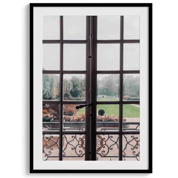 Step into the charm of Parisian life with this fine art Parisian window photo print. Hanging this framed photo on your wall is like adding an enchanting window into the life of Paris in the fall.
