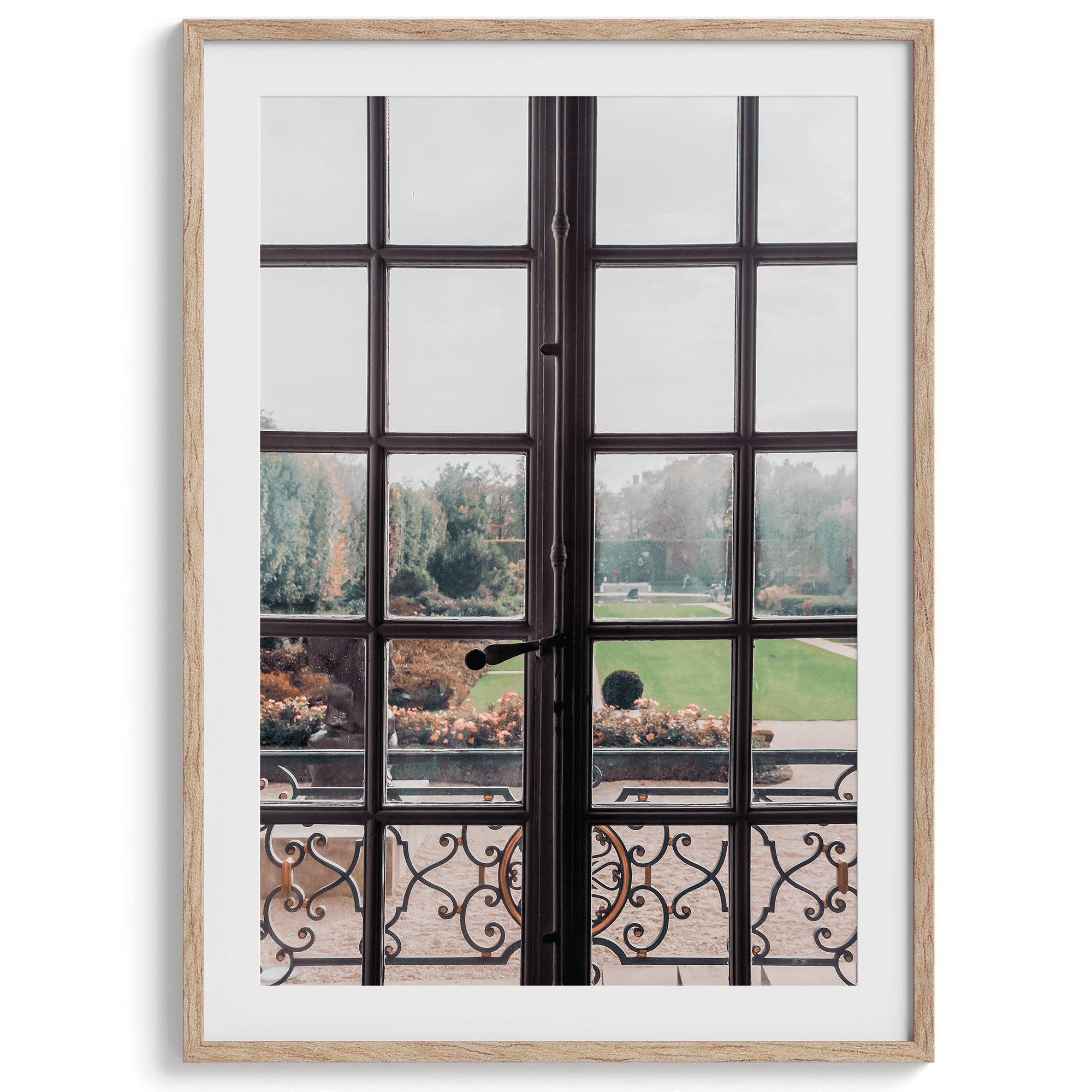 Step into the charm of Parisian life with this fine art Parisian window photo print. Hanging this framed photo on your wall is like adding an enchanting window into the life of Paris in the fall.