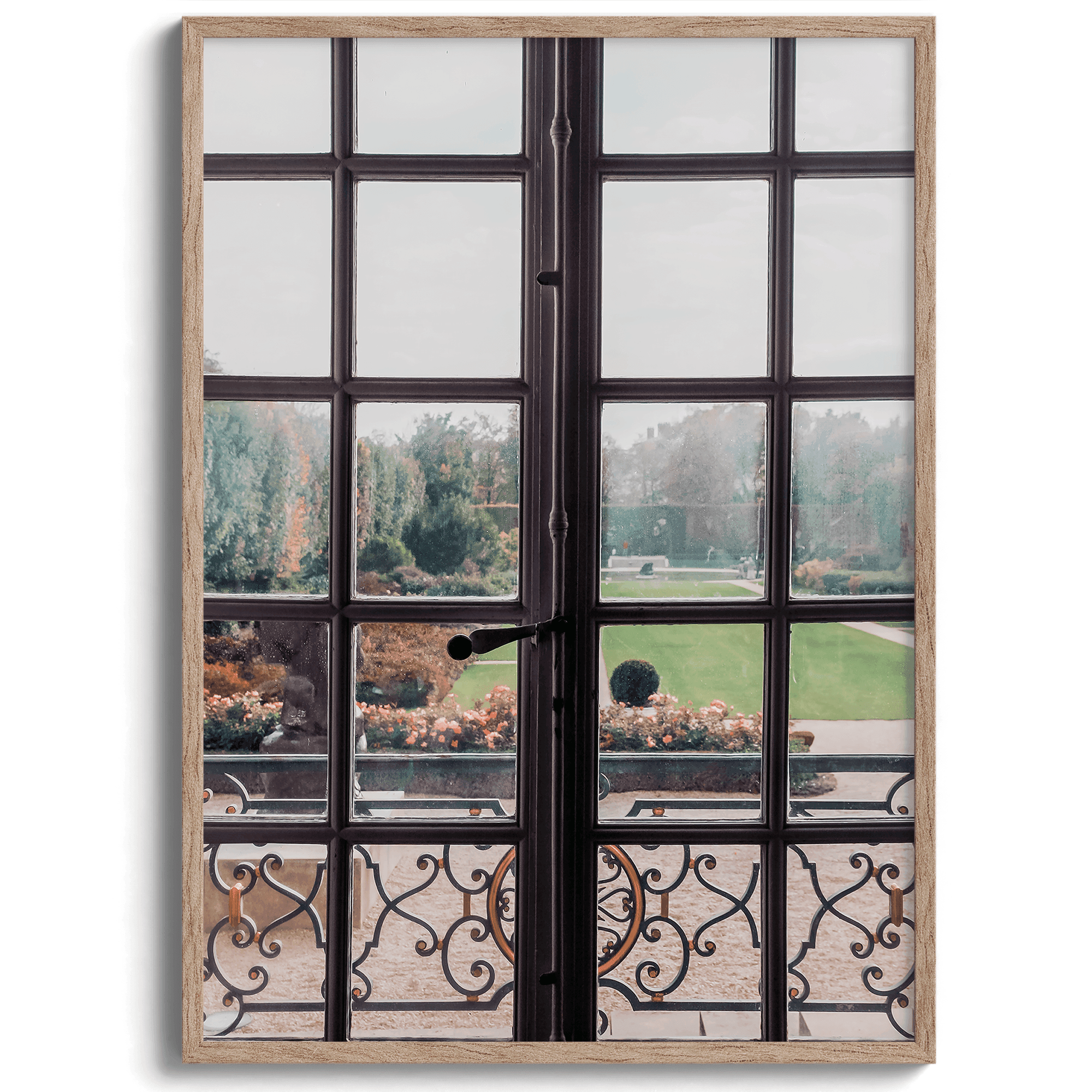 Step into the charm of Parisian life with this fine art Parisian window photo print. Hanging this framed photo on your wall is like adding an enchanting window into the life of Paris in the fall.