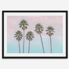 Pink Sunset Beach Palm Tree Fine Art Print - Minimalist Palm Trees Wall Art, Beach Photography Art Print, Coastal Home Decor