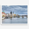 Prague Wall Art featuring Charles Bridge and Old Town skyline over the Vltava River