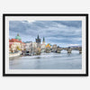 Prague Wall Art featuring Charles Bridge and Old Town skyline over the Vltava River