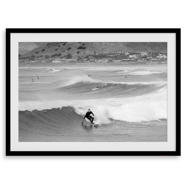 California Surfers Fine Art Print - Coastal Black and White Surfing Wall Art, Framed or Unframed Surf Photography Poster for Home Decor