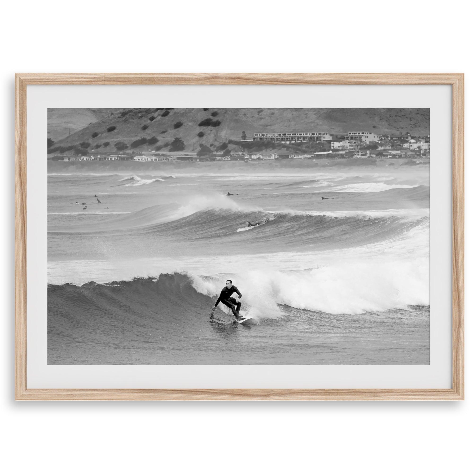 California Surfers Fine Art Print - Coastal Black and White Surfing Wall Art, Framed or Unframed Surf Photography Poster for Home Decor