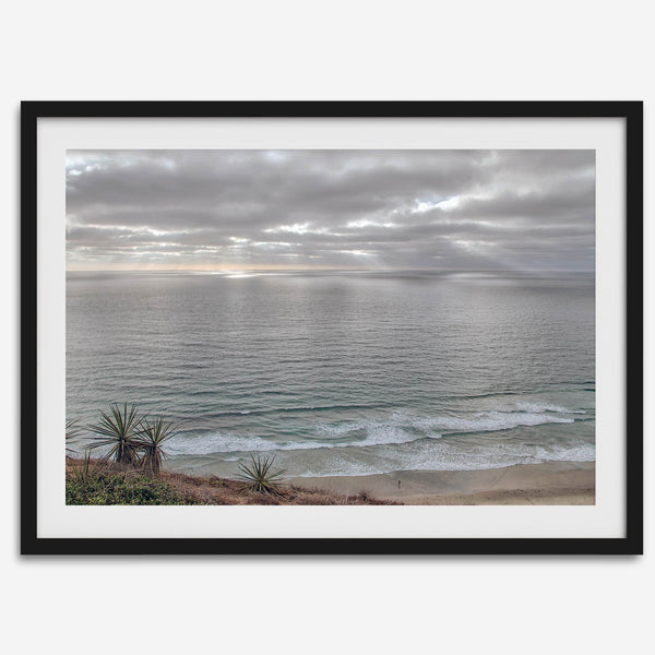 Fine art seascape print capturing calm ocean light and textures from San Diego’s coastline.