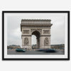 French wall art featuring Arc de Triomphe in Paris, neutral tones