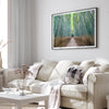 Bamboo Forest Photo wall art featuring misty path in Kyoto’s Arashiyama grove