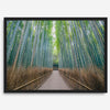 Bamboo Forest Photo wall art featuring misty path in Kyoto’s Arashiyama grove