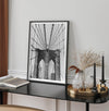 Elegant brooklyn bridge print with detailed steel structure, suited for modern office or home gallery
