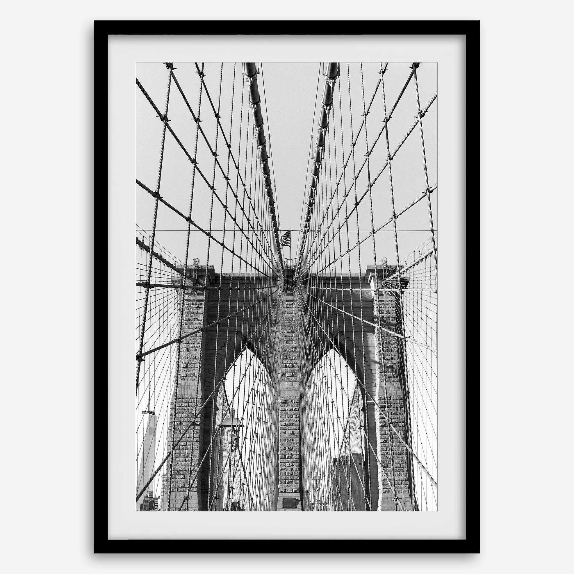 Elegant brooklyn bridge print with detailed steel structure, suited for modern office or home gallery