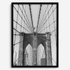 Elegant brooklyn bridge print with detailed steel structure, suited for modern office or home gallery
