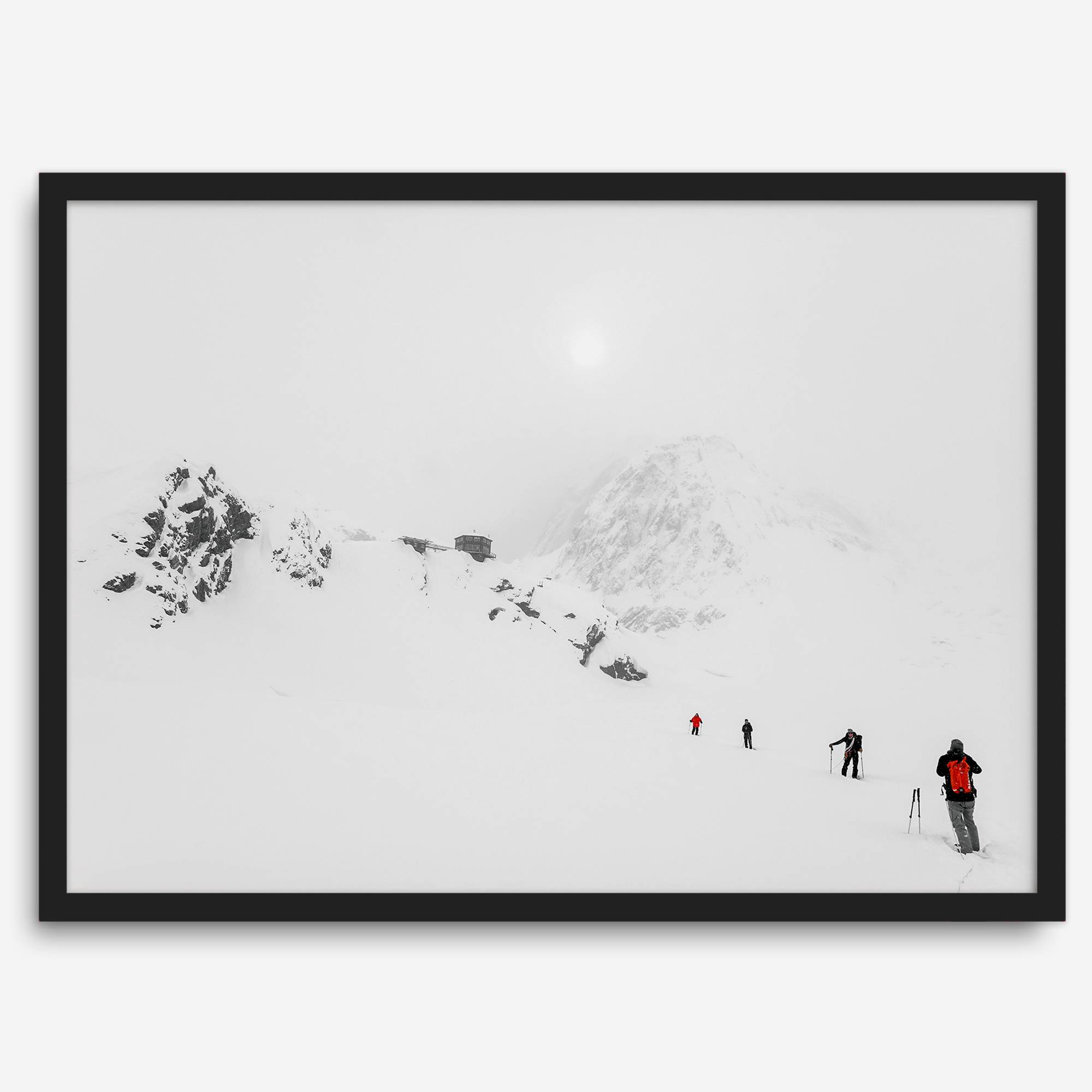 Denali Alaska snow mountain photography - fine art winter landscape print in modern Scandi style.