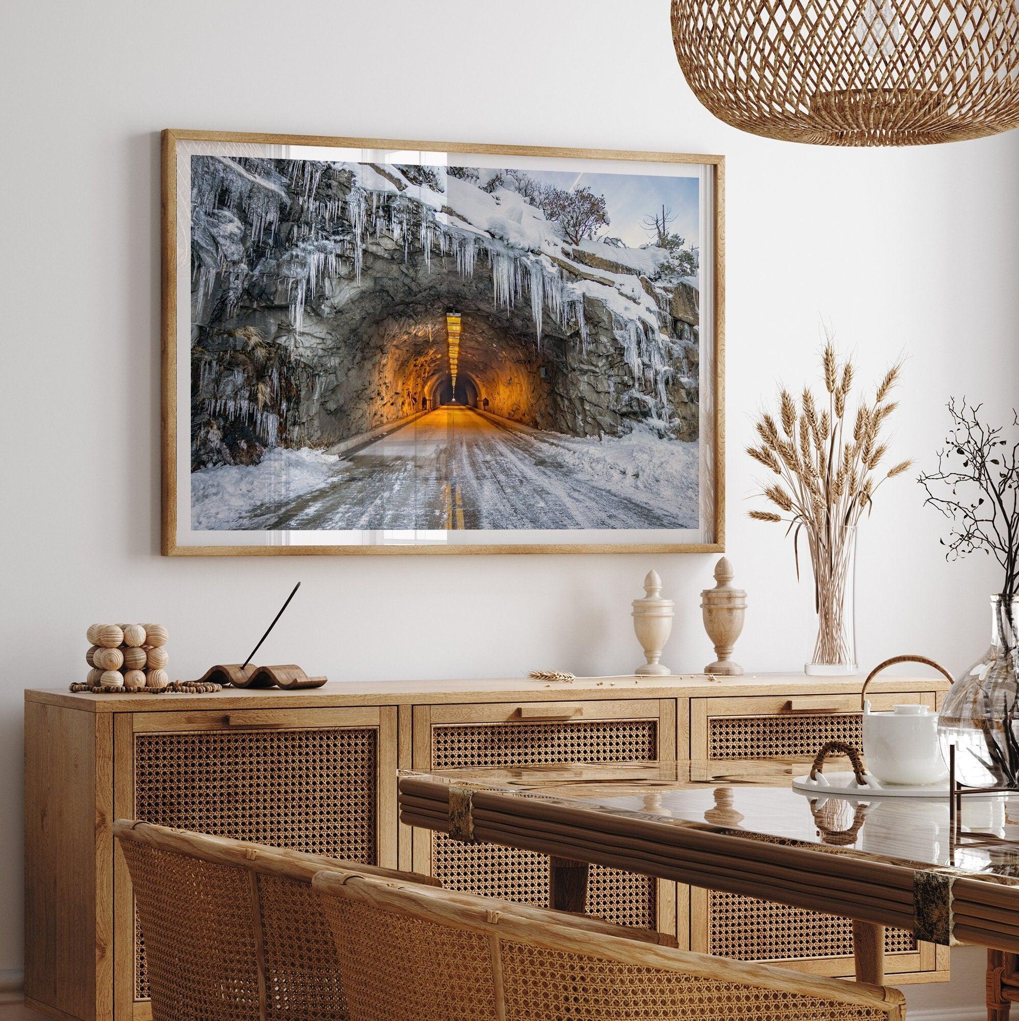 Fine Art Yosemite Mountain Print - Winter Wall Art, Yosemite National Park Art Gift, Snowy Mountains Wall Art, Western Nature Decor