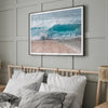 A fine art Ocean print showcasing water waves crashing in the ocean. this beach-themed wall art will make you want to jump into the waves whenever you look at it.