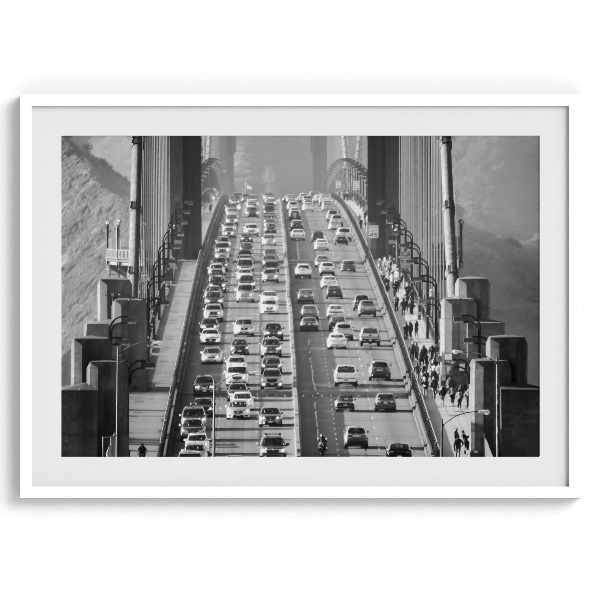 Stunning Golden Gate Bridge Close-up Black and White Wal Art