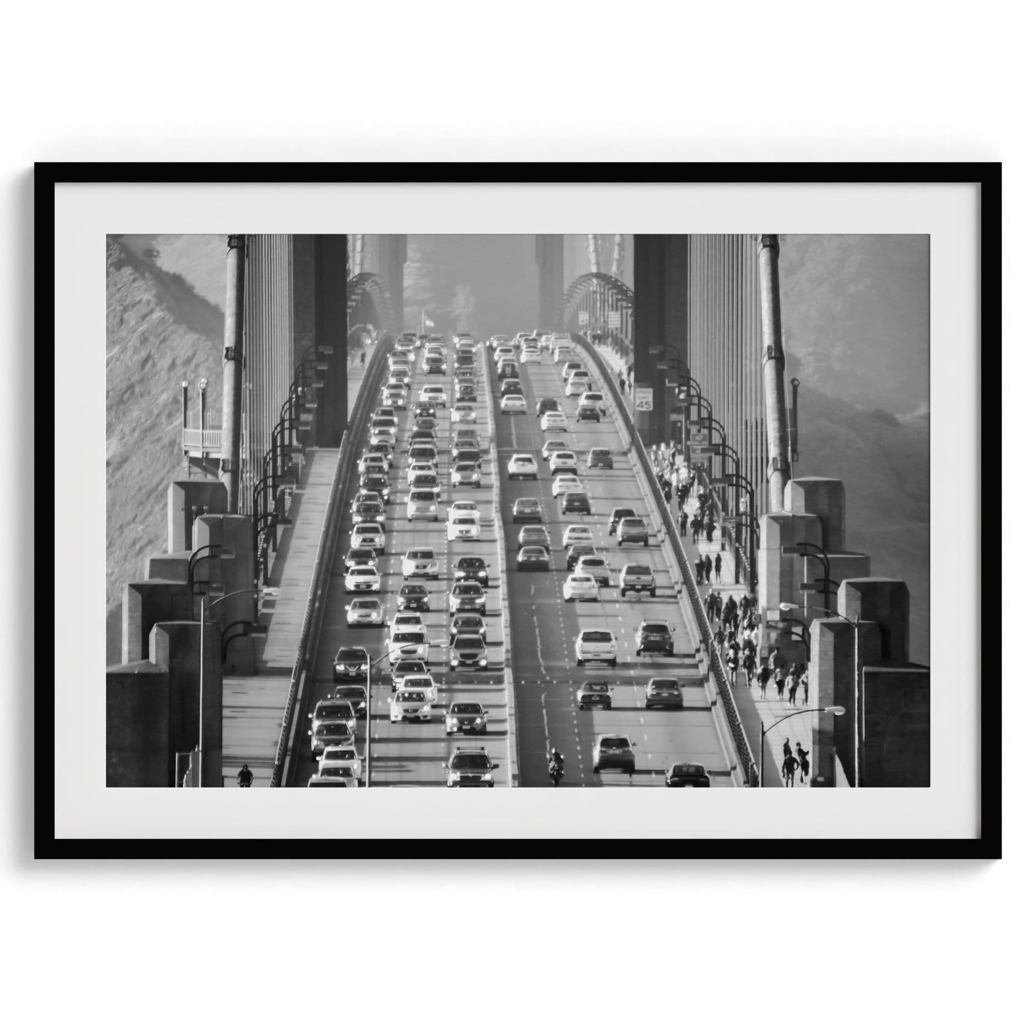 Stunning Golden Gate Bridge Close-up Black and White Wal Art