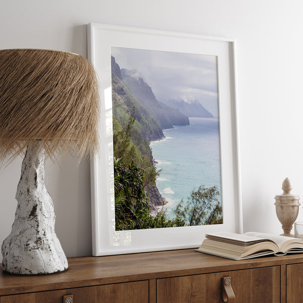 Kauai Wall Art - Na Pali Coast Tropical Landscape Vertical Print