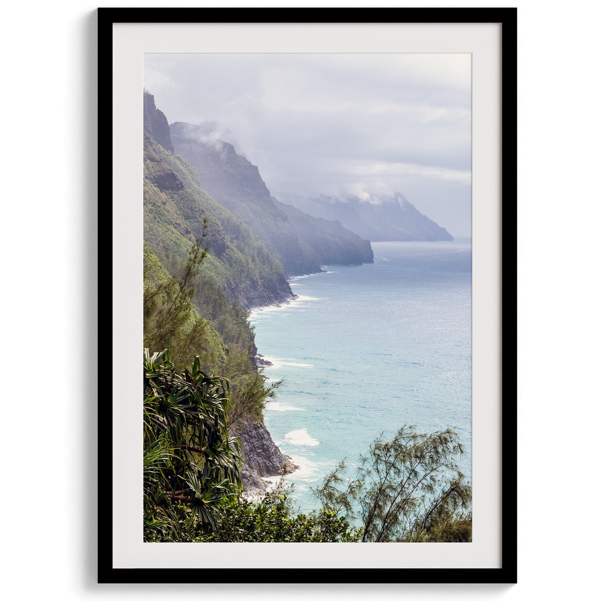 Kauai Wall Art - Na Pali Coast Tropical Landscape Vertical Print